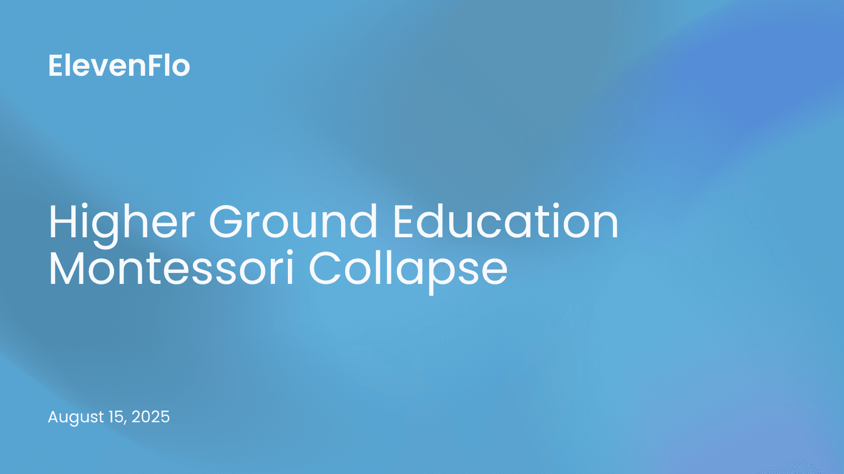 Hero image for Higher Ground Education Bankruptcy: Montessori Empire Falls